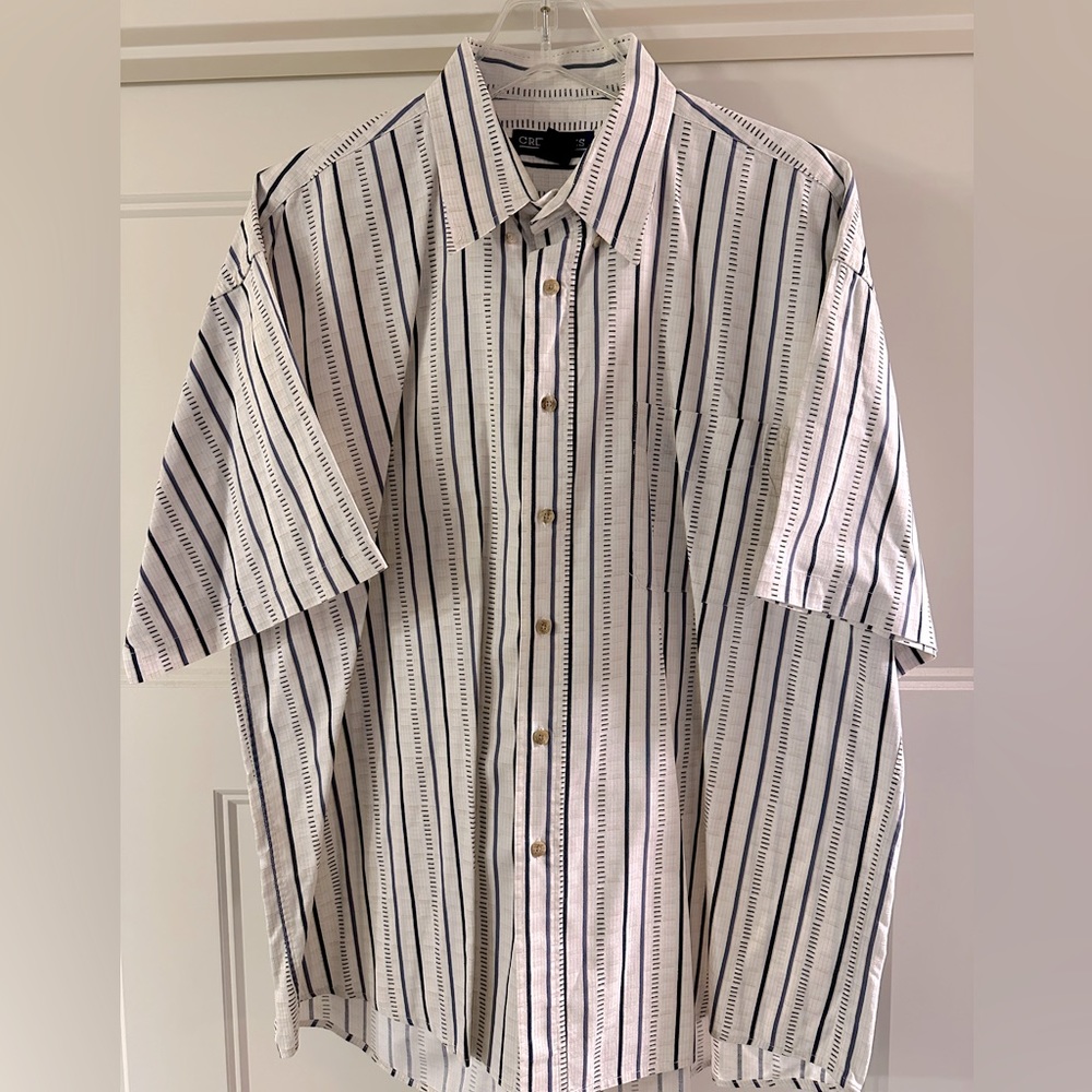 Men’s Crossings short sleeve dress shirt, 100% cotton, men’s XL.